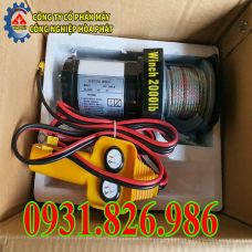 Tời điện ác quy 12V/24V 2000lbs kéo 907kg