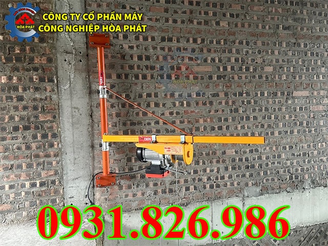 Khung cẩu xoay gắn tường chịu tải 300kg treo tời mini.