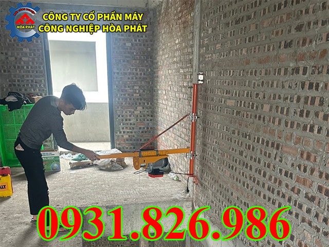 Khung cẩu xoay 180 độ gắn tường treo tời mini.