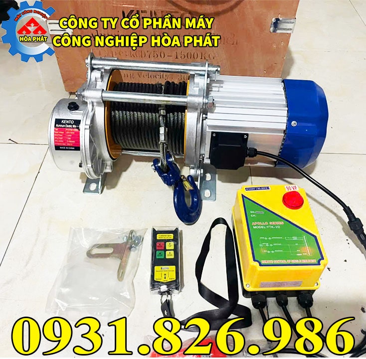 Tời điện đa năng KCD750/1500 siêu nhanh 30m/phút. 