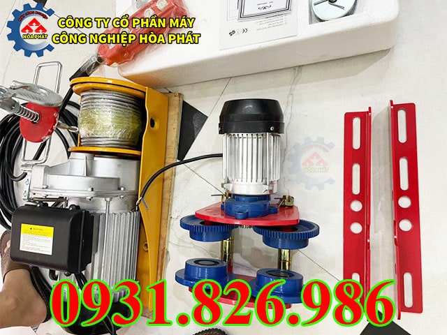 Tời điện mini PA800 lắp con chạy điện 1 tấn hiệu quả.