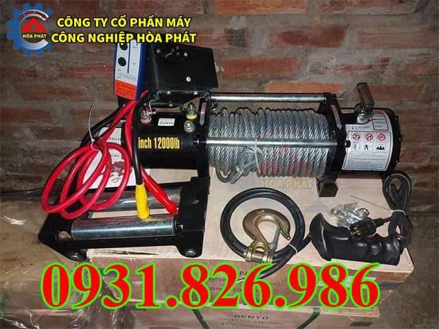 Tời điện ac quy 12V/24V 12000lbs hàng sẵn - giá rẻ.