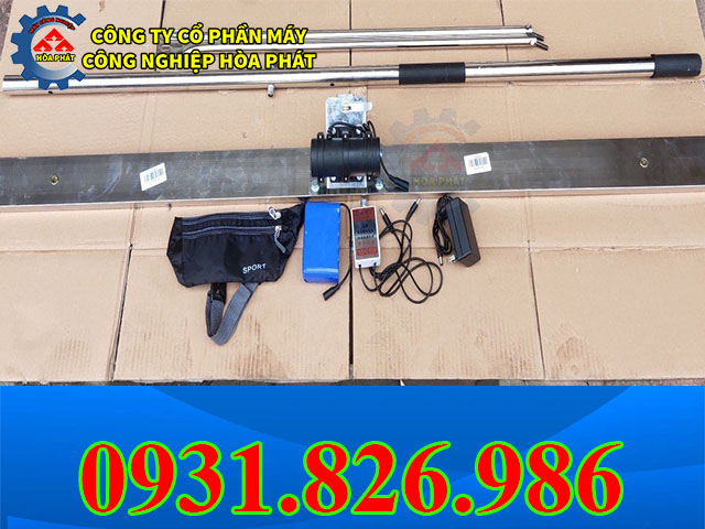 Thông số kích thước chi tiết đầm thước bê tông sạc pin.